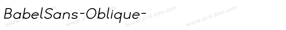 BabelSans-Oblique字体转换