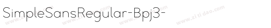 SimpleSansRegular-Bpj3字体转换