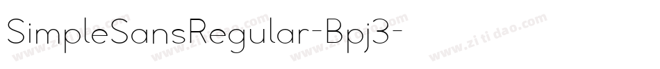 SimpleSansRegular-Bpj3字体转换