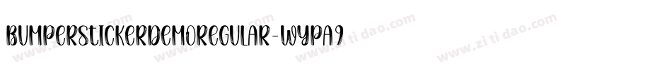 BumperStickerDemoRegular-Wypa9字体转换