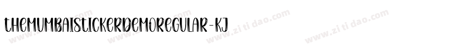 TheMumbaiStickerDemoRegular-Kj6o字体转换