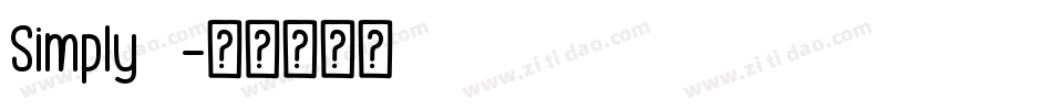Simply21字体转换