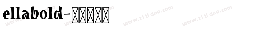 ellabold字体转换