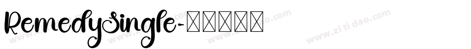 RemedySingle字体转换