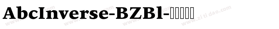 AbcInverse-BZBl字体转换