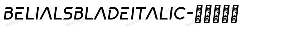 BelialsBladeItalic字体转换