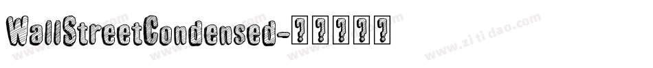 WallStreetCondensed字体转换