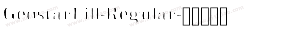 GeostarFill-Regular字体转换