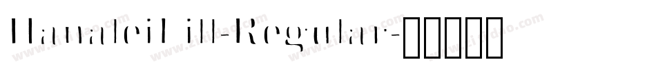 HanaleiFill-Regular字体转换