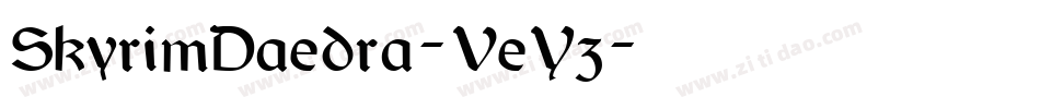 SkyrimDaedra-VeYz字体转换