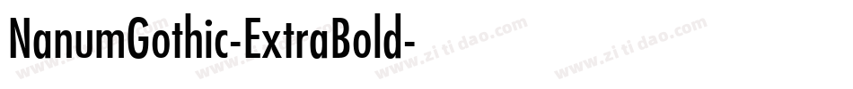 NanumGothic-ExtraBold字体转换