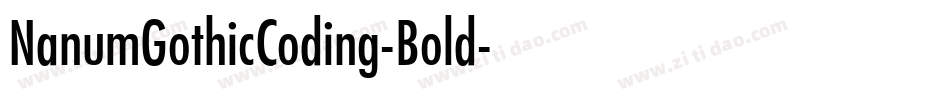 NanumGothicCoding-Bold字体转换