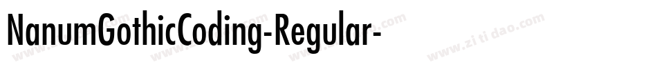 NanumGothicCoding-Regular字体转换