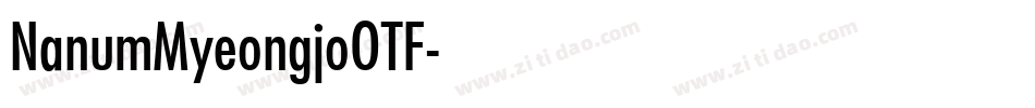 NanumMyeongjoOTF字体转换