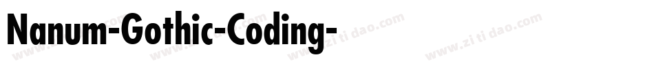 Nanum-Gothic-Coding字体转换