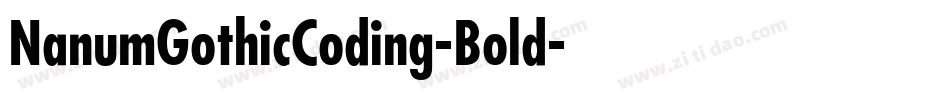 NanumGothicCoding-Bold字体转换
