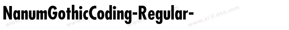 NanumGothicCoding-Regular字体转换