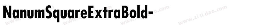 NanumSquareExtraBold字体转换