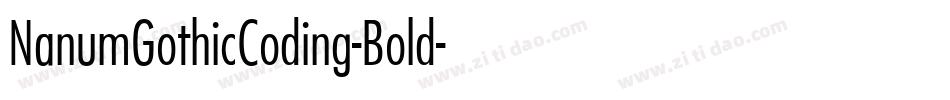 NanumGothicCoding-Bold字体转换