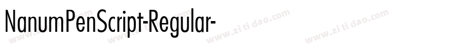 NanumPenScript-Regular字体转换