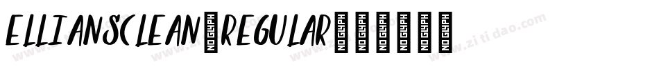 ElliansClean-Regular字体转换