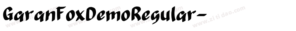 GaranFoxDemoRegular字体转换