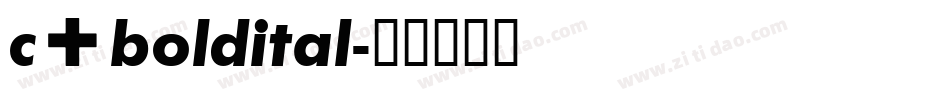 c+boldital字体转换