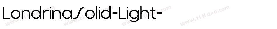 LondrinaSolid-Light字体转换