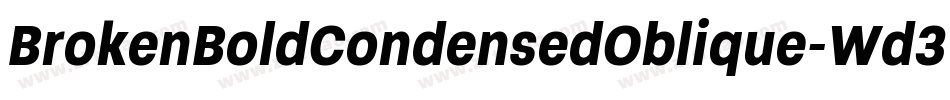 BrokenBoldCondensedOblique-Wd3A字体转换