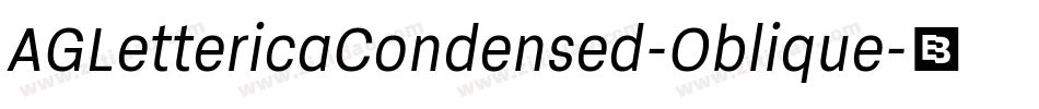 AGLettericaCondensed-Oblique字体转换