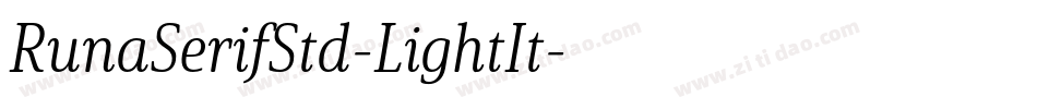 RunaSerifStd-LightIt字体转换