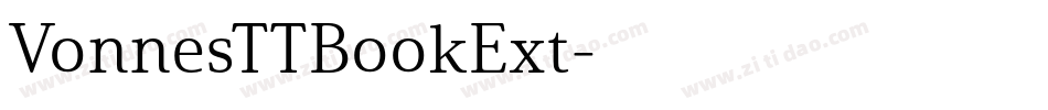 VonnesTTBookExt字体转换
