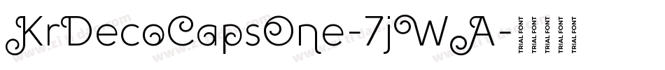 KrDecoCapsOne-7jWA字体转换 KrDecoCapsOne-7jWA字体转换