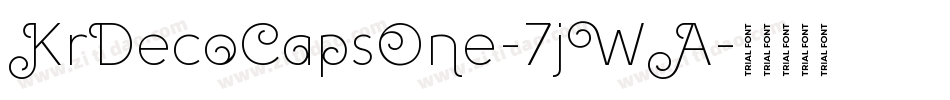 KrDecoCapsOne-7jWA字体转换 KrDecoCapsOne-7jWA字体转换