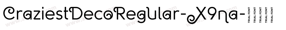 CraziestDecoRegular-X9na字体转换