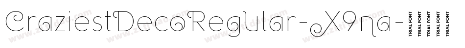 CraziestDecoRegular-X9na字体转换