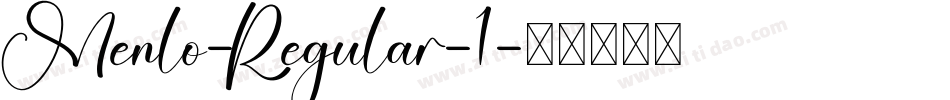 Menlo-Regular-1字体转换