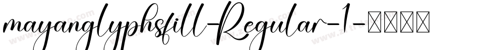 mayanglyphsfill-Regular-1字体转换