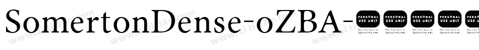SomertonDense-oZBA字体转换