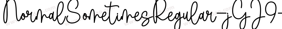 NormalSometimesRegular-jGJ9字体转换
