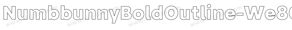 NumbbunnyBoldOutline-We8G字体转换