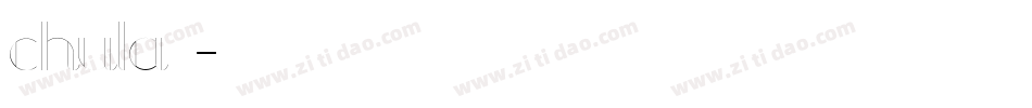 chula字体字体转换