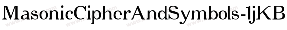 MasonicCipherAndSymbols-1jKB字体转换