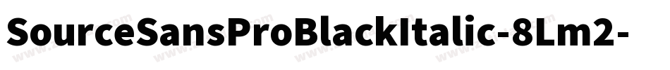 SourceSansProBlackItalic-8Lm2字体转换