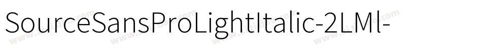SourceSansProLightItalic-2LMl字体转换