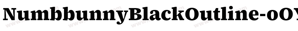 NumbbunnyBlackOutline-oOY4字体转换