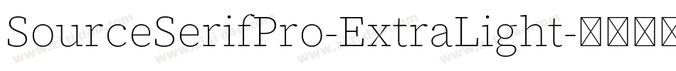 SourceSerifPro-ExtraLight字体转换