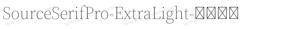 SourceSerifPro-ExtraLight字体转换
