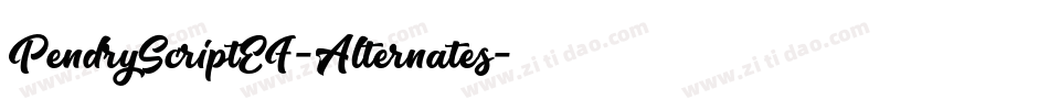 PendryScriptEF-Alternates字体转换