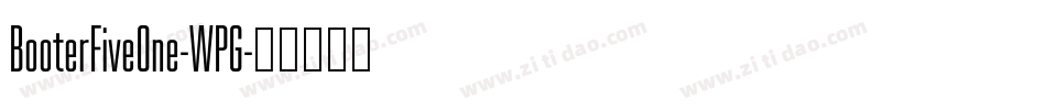 BooterFiveOne-WPG字体转换